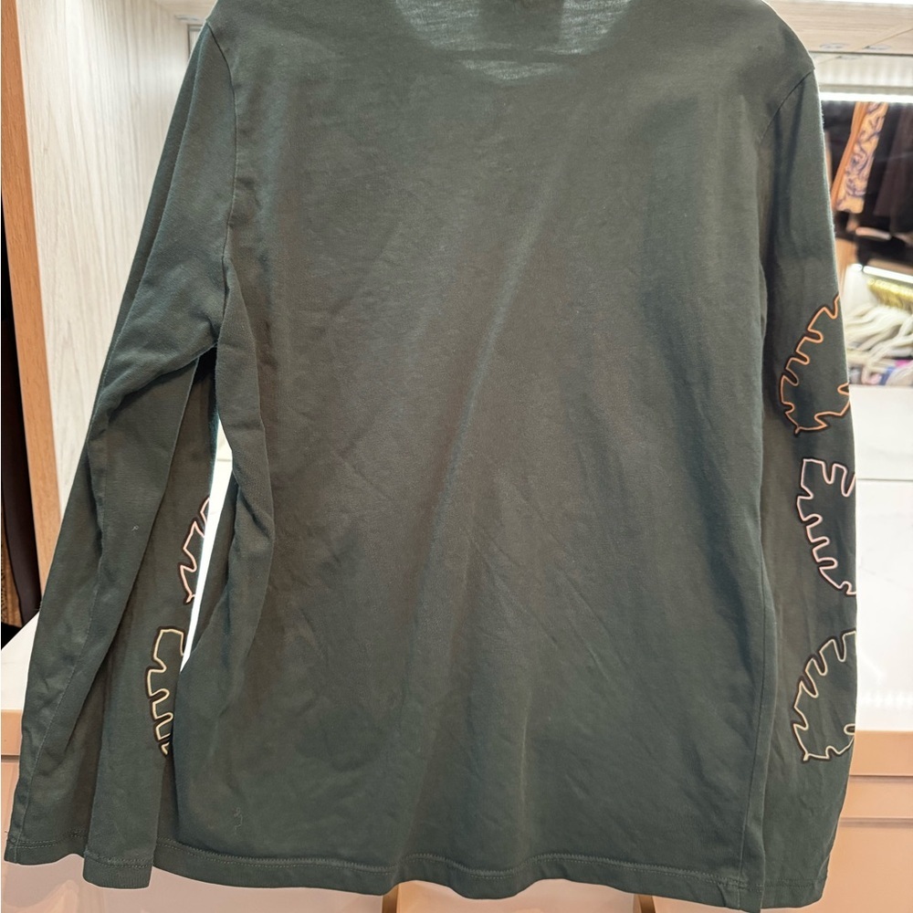 Kenzo Kids Green Elephant Graphic Long Sleeve Shirt Size 8 - Picture 3 of 4